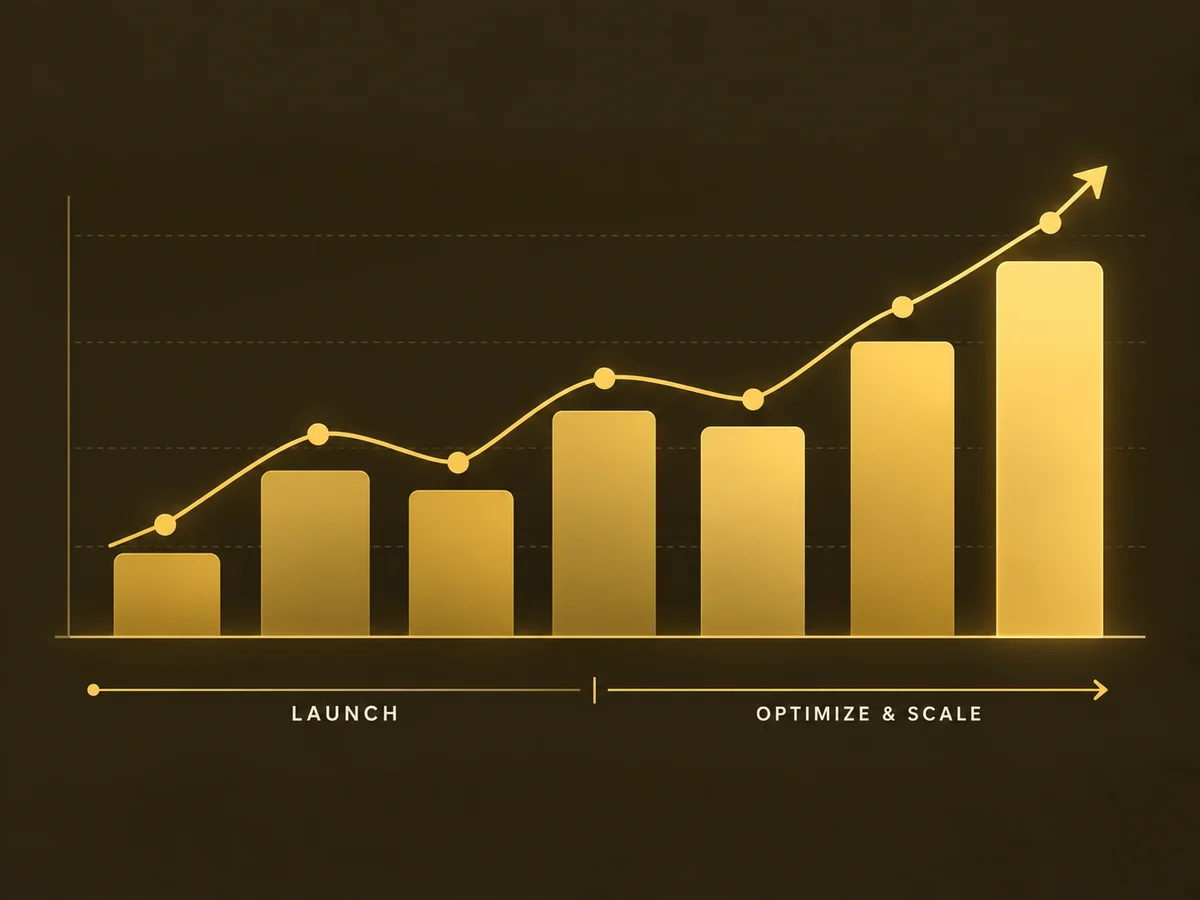 Results climbing from launch through optimizing and scaling